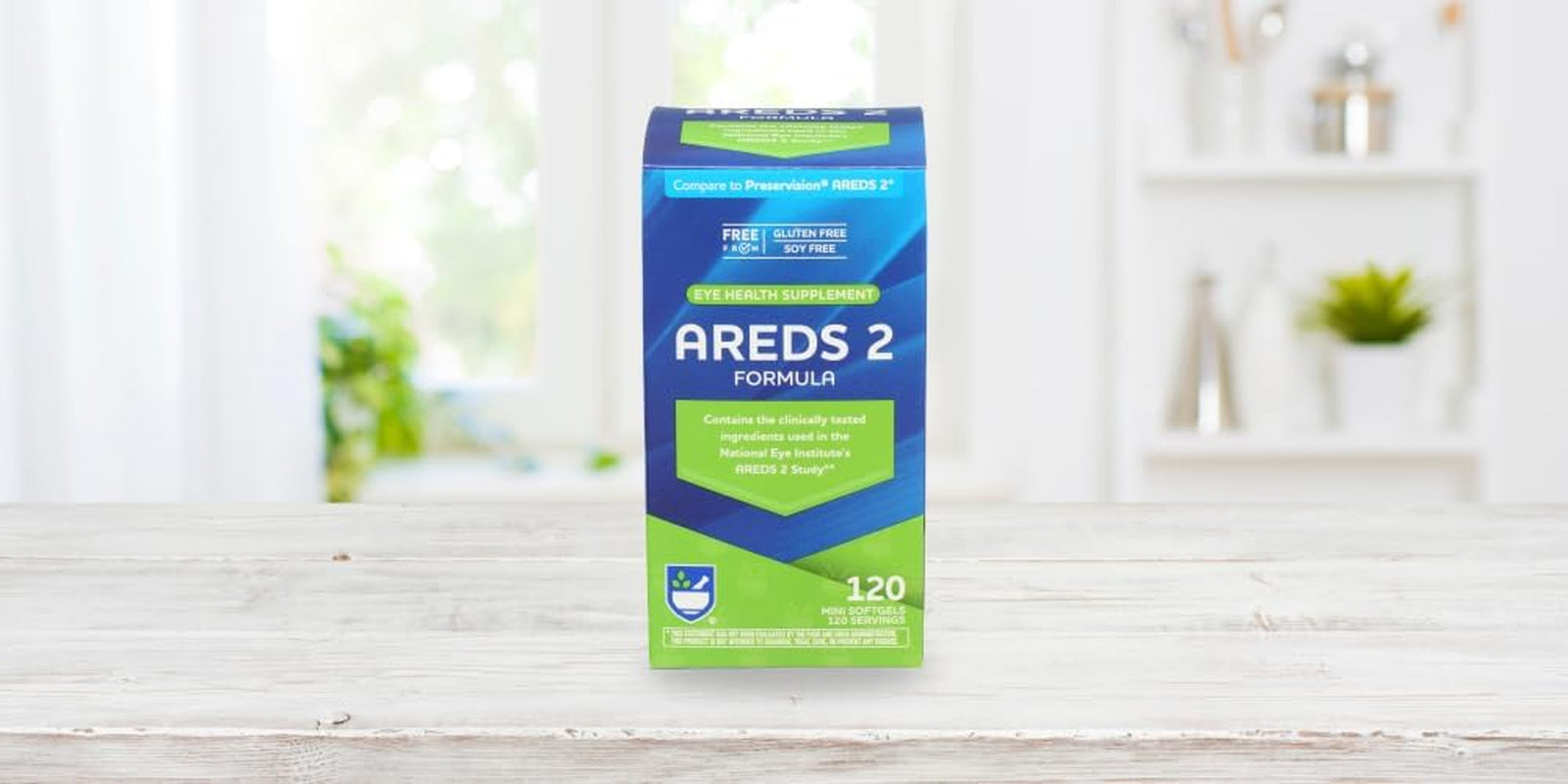 AREDS 2 Softgels - 120 Count, Macular Support for Eye and Vision Health, Contains Lutein, Vitamin C, Zeaxanthin, Zinc & Vitamin E, Gluten Free and Soy Free