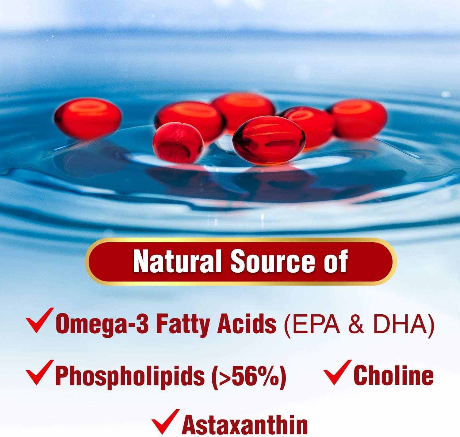 LABO Nutrition Perfect Krill EX, the Purest Ultra Strength Antarctic Krill Oil, Highest Phospholipids (>56%), with Choline & Astaxanthin, Omega 3, Joint Support, 100% Made in USA, 60 Softgel