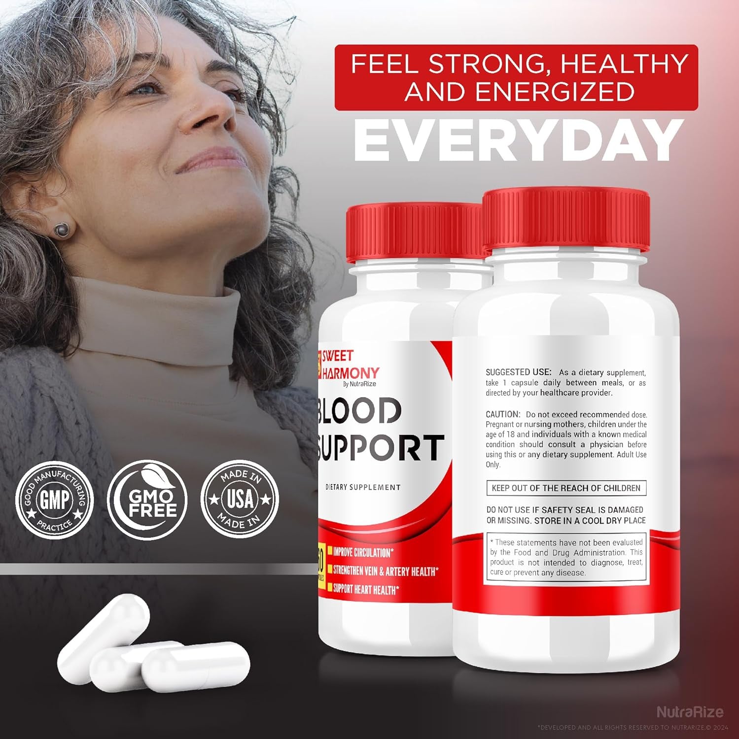 (2 Pack) Sweet Harmony Capsules, Sweet Harmony Blood Support Formula, Advanced Supplement Maintain Healthy Levels, All Natural Pills, Sweet Harmony for Overall Wellness, Reviews (120 Capsules)