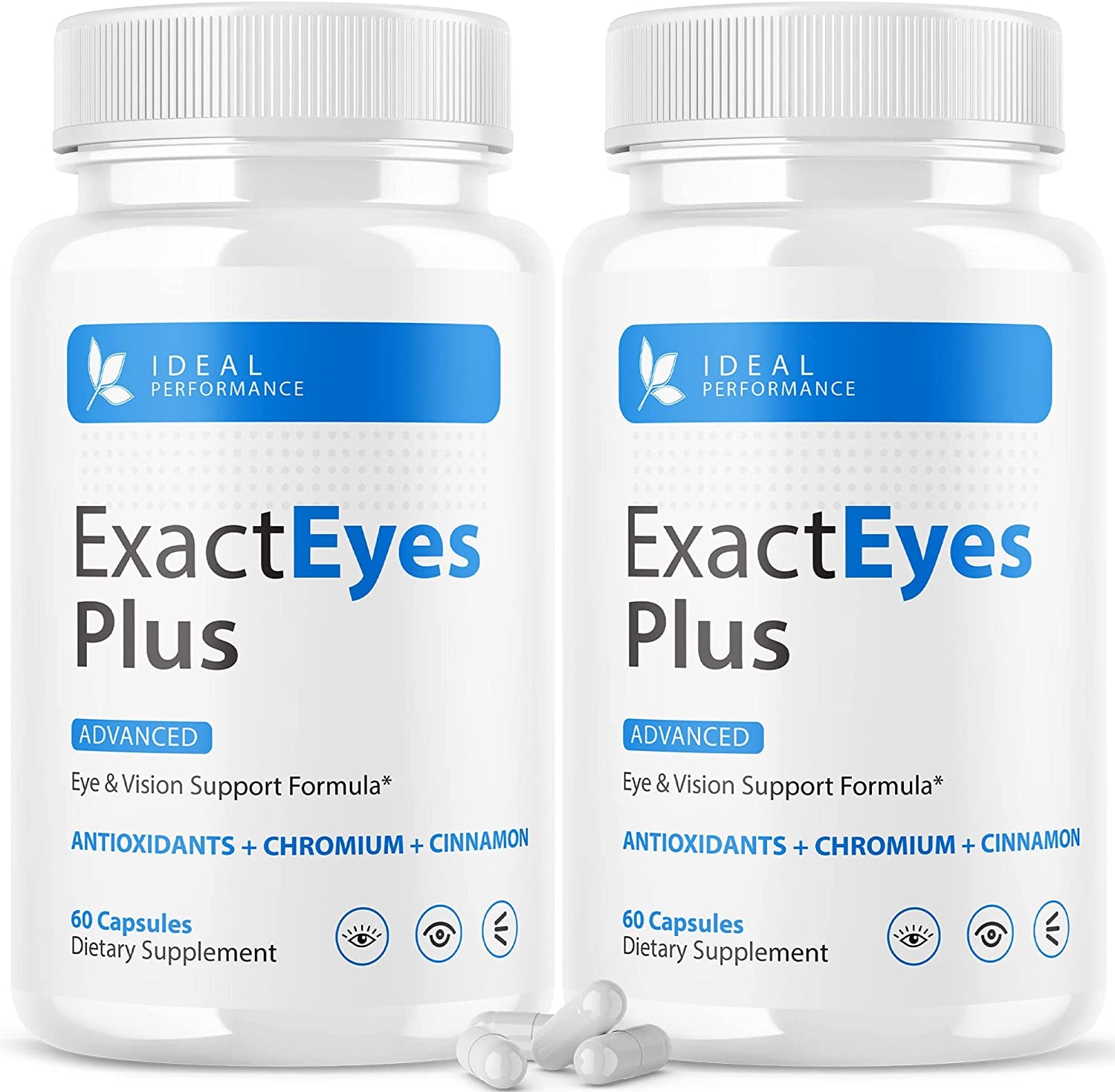 Exact Eyes plus Advanced Eye Formula Vision Support Supplement Vitamins (2 Pack) 