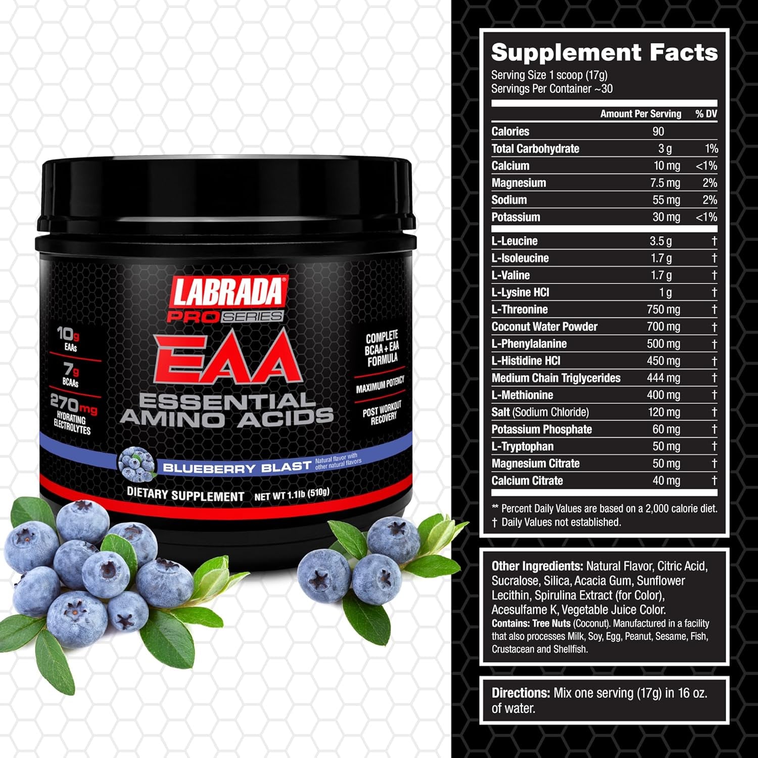 Labrada Pro Series EAA Maximum Potency Essential Amino Acid Hydrating Formula with Bcaas & Elecrolytes Recovery and Performance (Sour Gummy Bear)