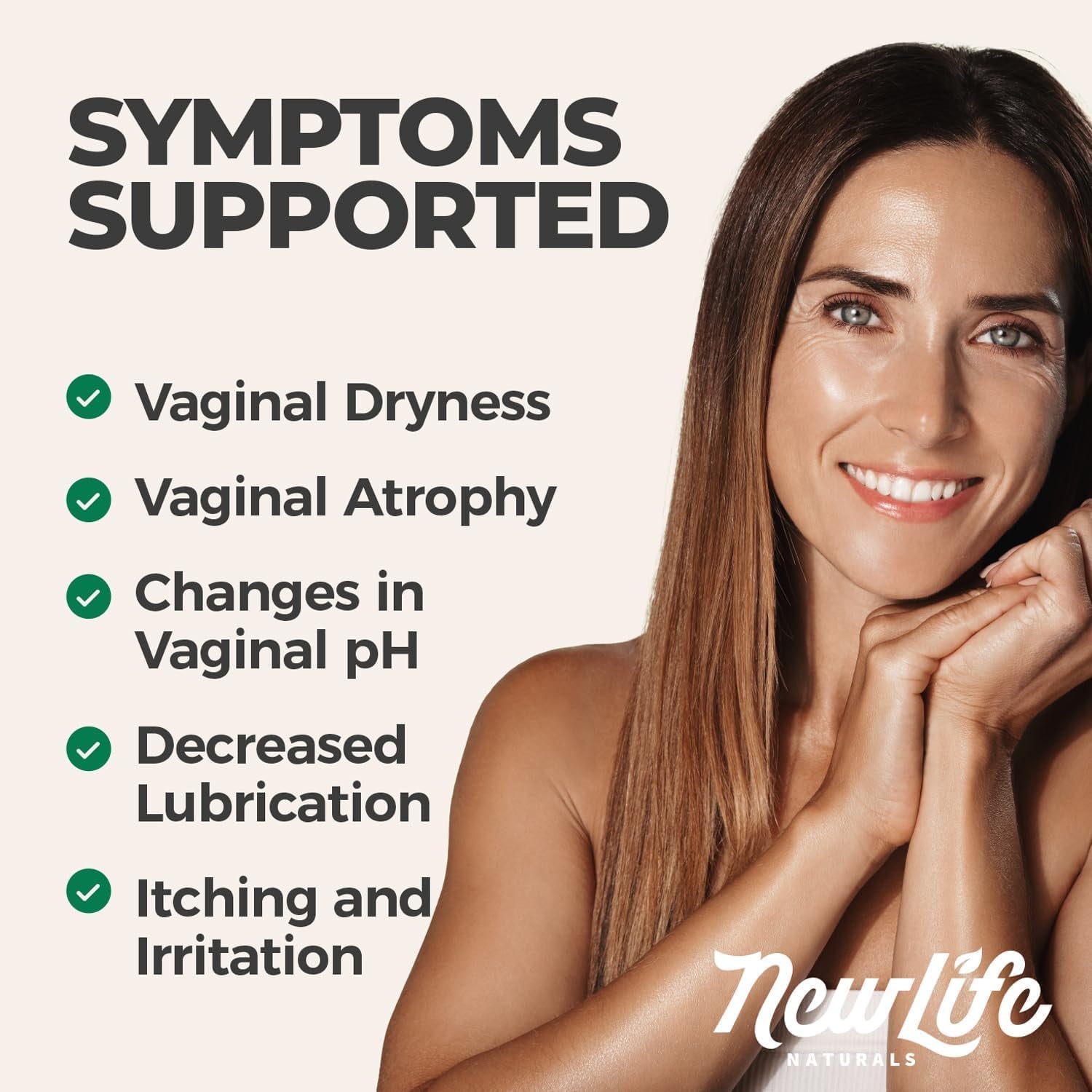 Newlife Naturals Hyaluronic Acid Vaginal Suppository for Dryness | Vaginal Dryness Support | Estrogen-Free Relief for Menopause | Hyaluronic Acid Suppositories for Women | Usa-Made 12 Vaginal Inserts
