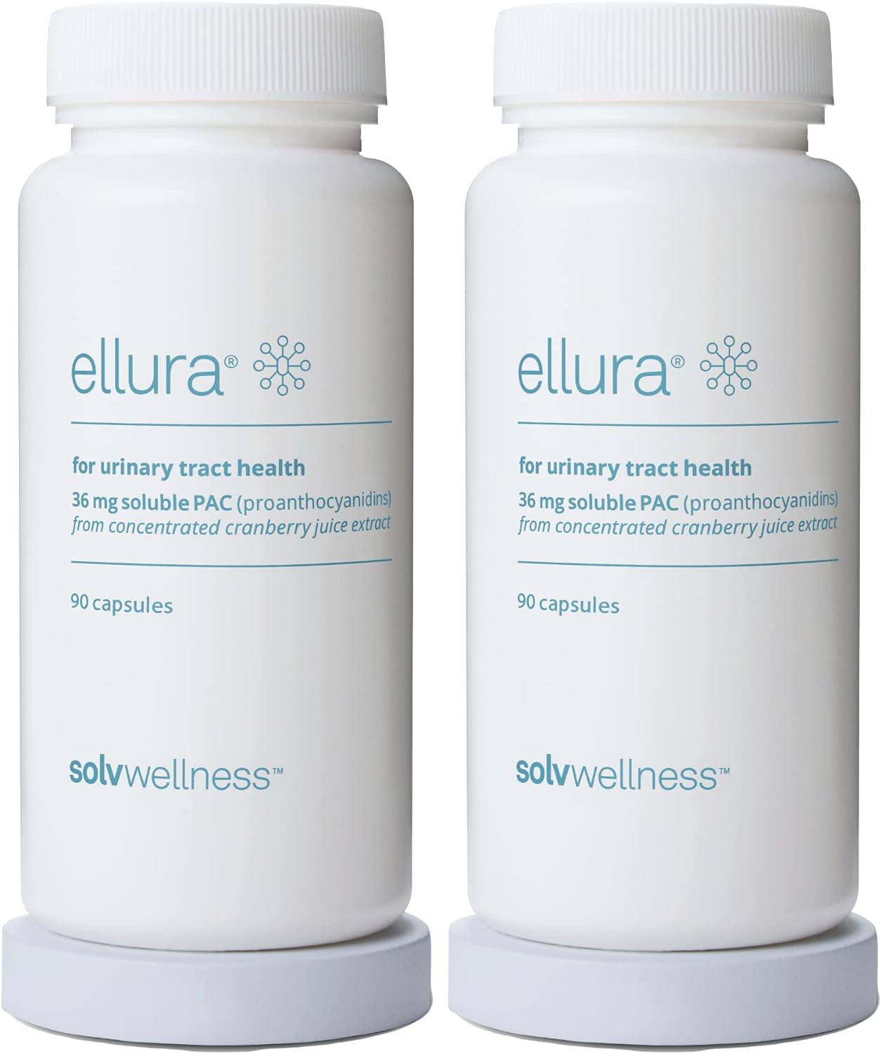 Ellura Solv Wellness Clinically Proven Cranberry Supplement: Get Ahead of Utis with 36Mg of 100% Bioavailable PAC, 30 Capsules
