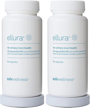 Ellura Solv Wellness Clinically Proven Cranberry Supplement: Get Ahead of Utis with 36Mg of 100% Bioavailable PAC, 30 Capsules