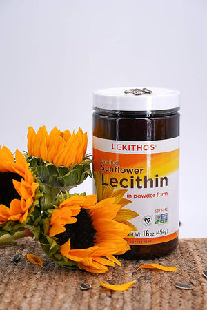 De-Oiled Sunflower Lecithin Powder - 3 Lb - Rich in Phosphatidyl Choline - Non-Gmo Project Verified - Soy Free