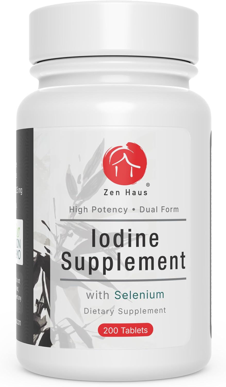 Iodine Supplement 12.5 Mg with Selenium (As Selenomethionine) and More - 200 Tablets - Thyroid plus Immune Support - High Potency Iodine Tablets 