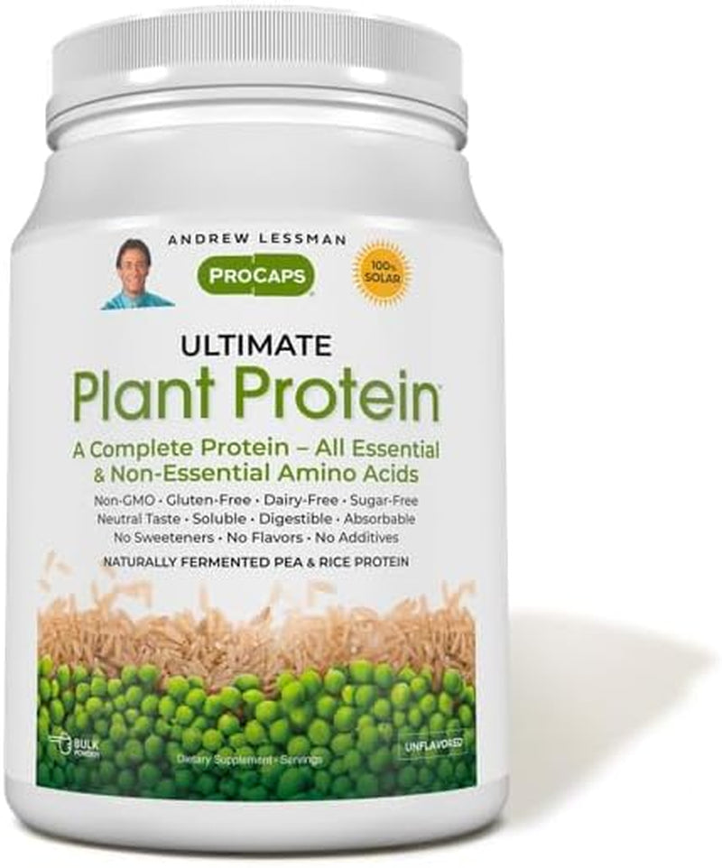 ANDREW LESSMAN Ultimate Plant Protein - Delivers Essential and Non-Essential Amino Acids for Muscle Support – No Additives. Non-Gmo. Gluten-Free 60 Servings