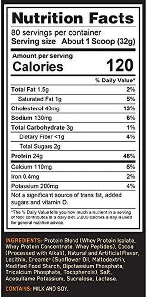 Optimum Nutrition Gold Standard 100% Whey Protein,(Vanilla) 80 Servings 