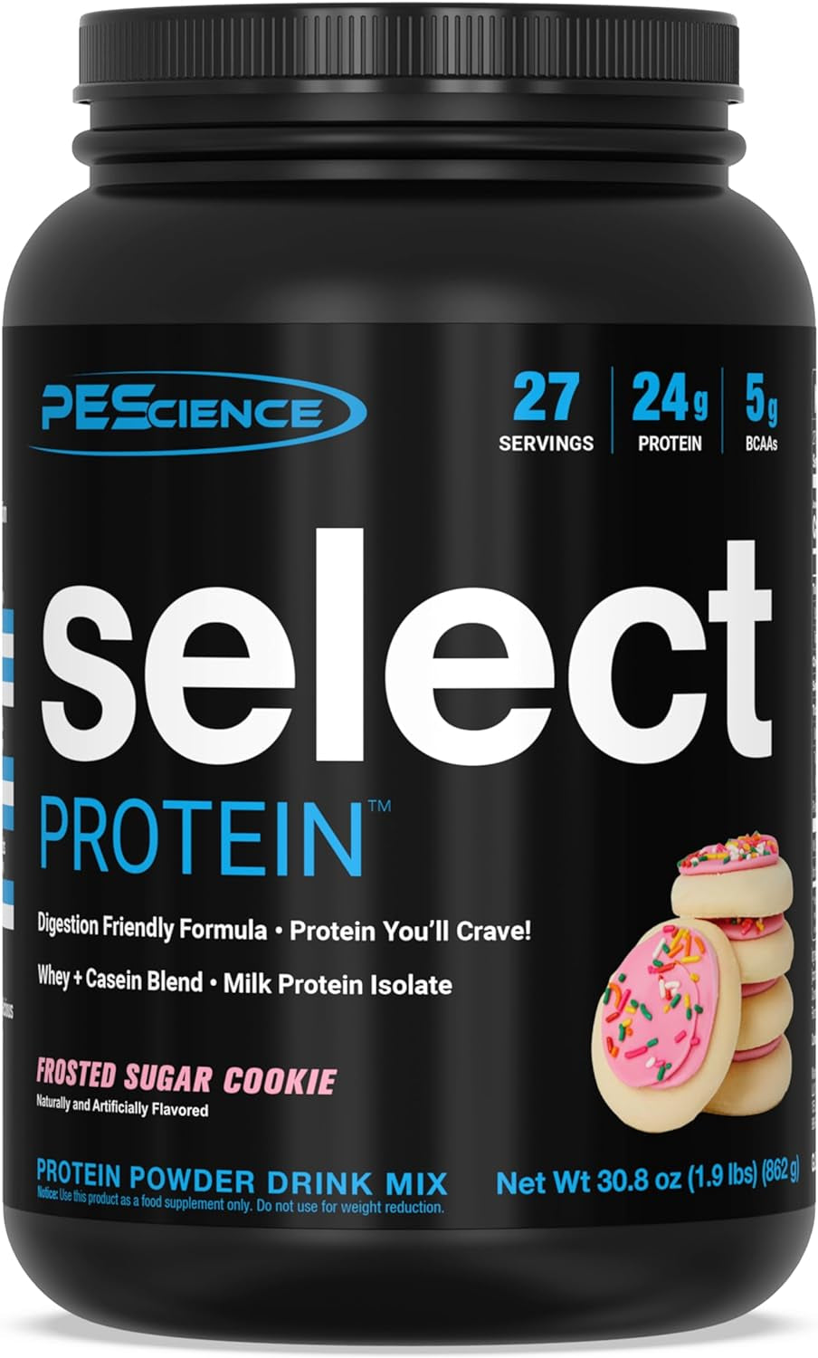 Pescience Select Low Carb Protein Powder, Frosted Sugar Cookie, 27 Serving, Keto Friendly and Gluten Free