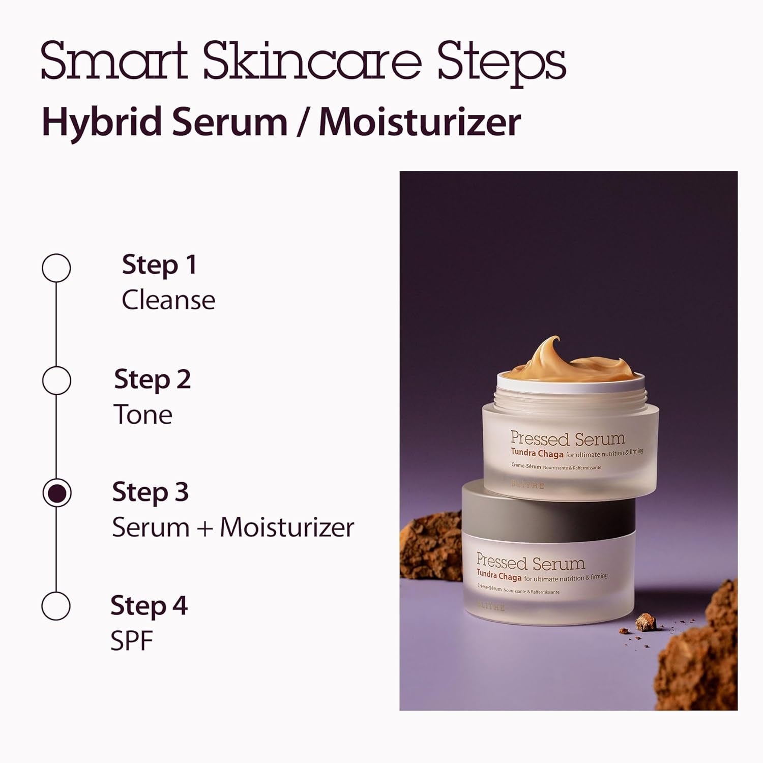 Blithe Pressed Serum Crystal Iceplant Face Moisturizing Gel - Kbeauty Best Skin Cream for Dry Skin, Korean Serum for Combination Skin & Redness Relief, Face Moisturizer for Dry Skin Cream 1.68 Oz