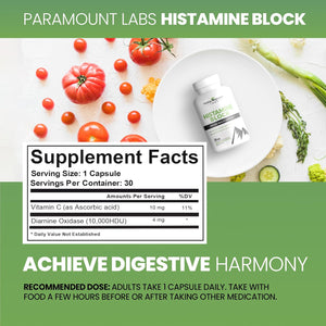 Premium Diamine Oxidase DAO Supplements Histamine Blocker - Food-Derived Histamine Intolerance Relief - DAO Enzyme Supplements - Made in USA - 30 Ct
