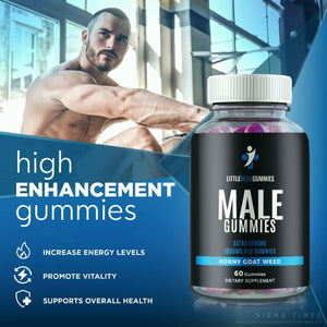 Little Blue Male Gummies to Boost T-Levels for Enhanced Intimate Drive 60Ct
