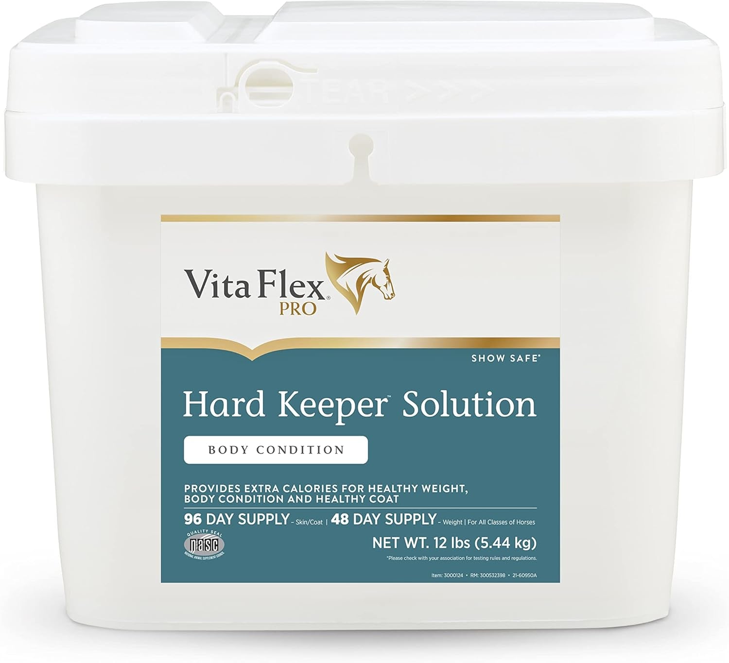 Pro Hard Keeper Solution, Horse Weight Supplement, Extra Calories for Weight and Slow Burning Energy, 12 Pounds