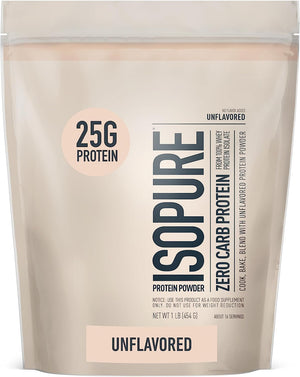 Isopure Unflavored Protein, 25G Whey Isolate, Zero Carb & Keto Friendly, 47 Servings, 3 Pounds (Packaging May Vary)