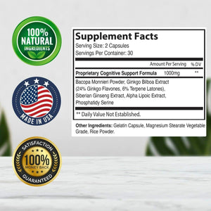 Reawaken Brain Boost Supplement Memory Mindful Advanced Formula 300 Caps 5 Pack