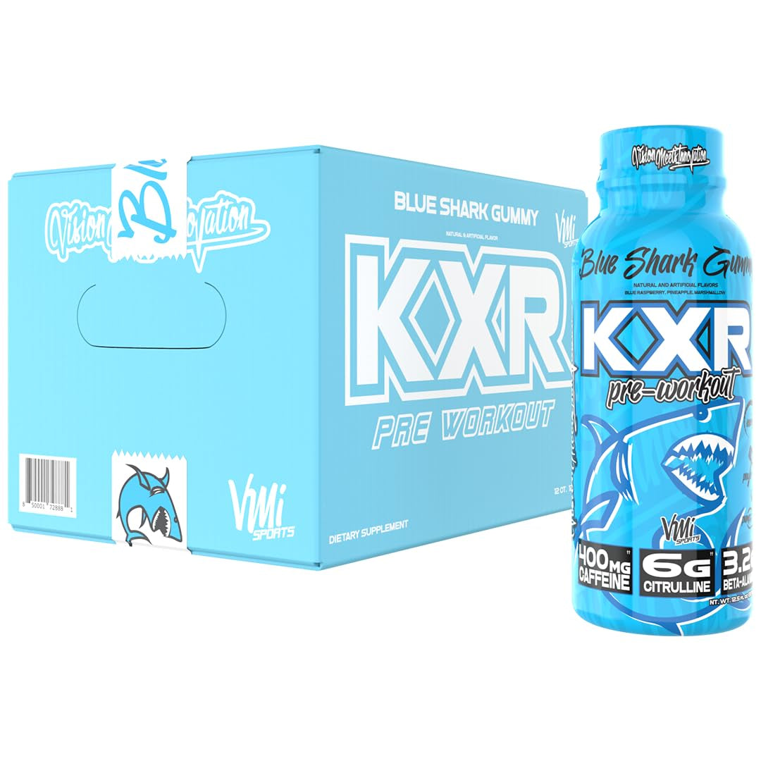 KXR High Stimulant Pre-Workout Energy Ready to Drink by VMI Sports | 400Mg Caffeine, 6G Citrulline, 3.2G Beta-Alanine | Delicious, Convenient, 