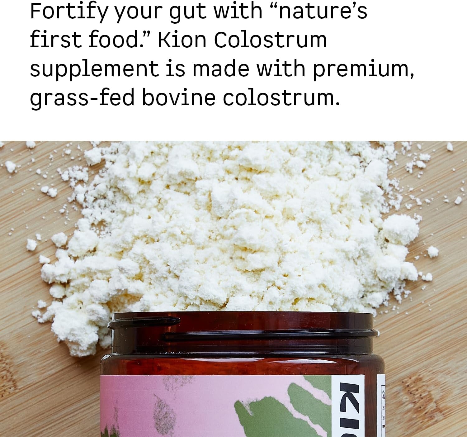Kion Colostrum | Grass-Fed Bovine | Gut Health and Immune Support | 30 Servings 