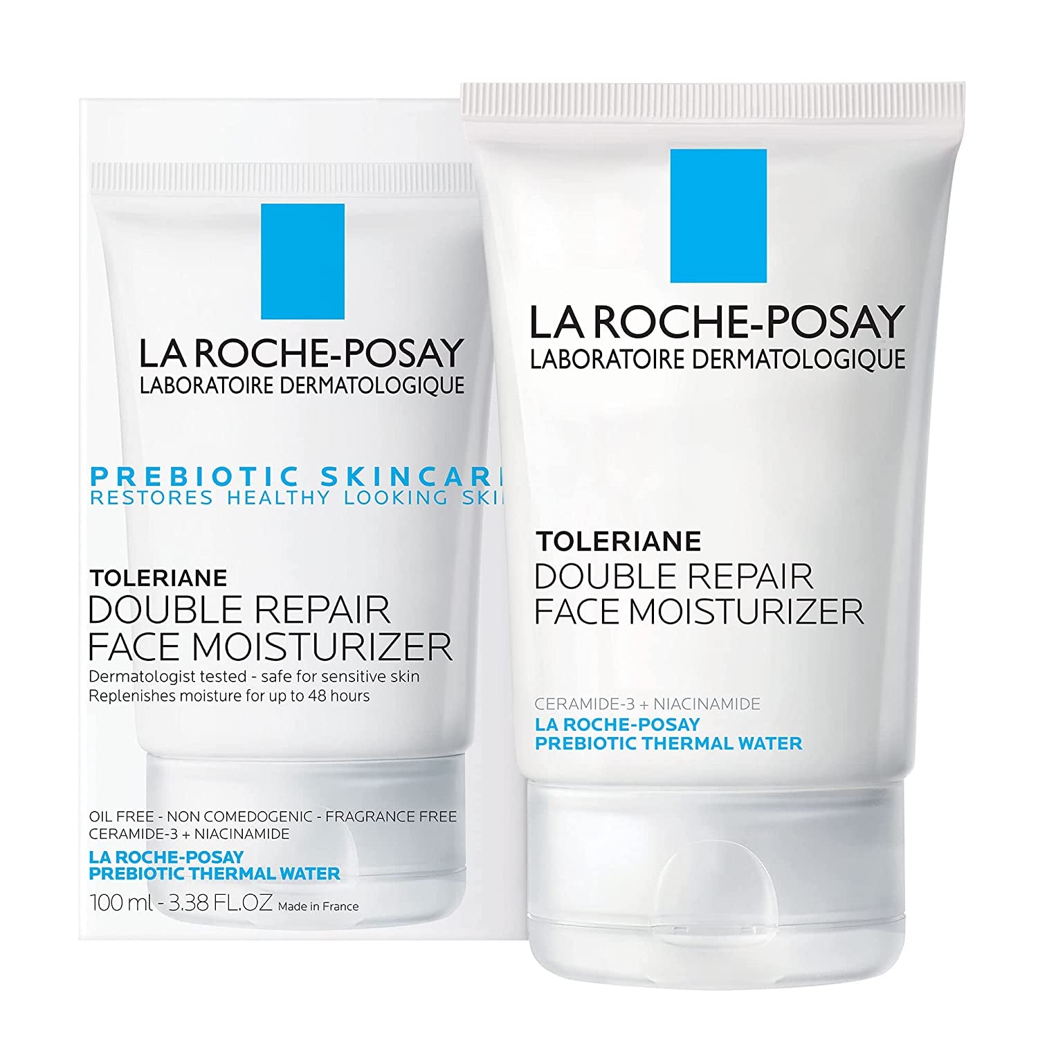 La Roche-Posay Toleriane Double Repair Face Moisturizer | Daily Moisturizer Face Cream with Ceramide and Niacinamide for All Skin Types | Oil Free | Fragrance Free 