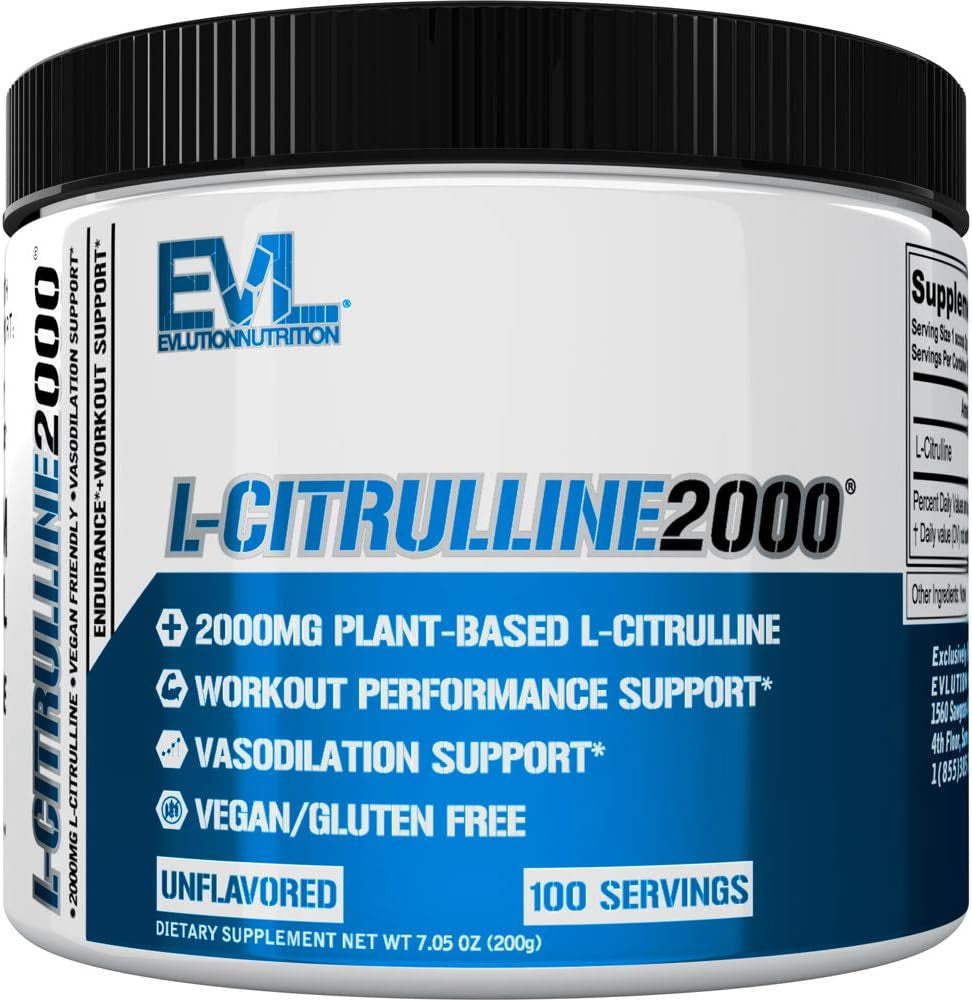 L-Citrulline2000 Nitric Oxide Pre Workout Powder Nutrition High Strength L Citrulline Powder for Enhanced Muscle Strength and Intense Pumps - Plant 