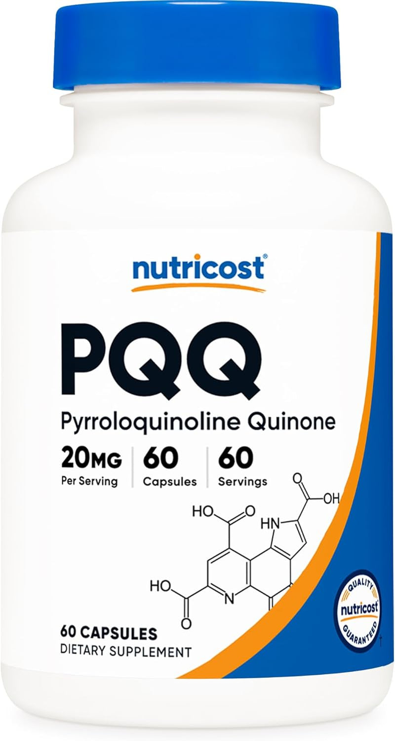 Nutricost PQQ (Pyrroloquinoline Quinone) 20Mg, 60 Capsules (2 Bottles) - Veggie Capsules, Non-Gmo, Gluten Free