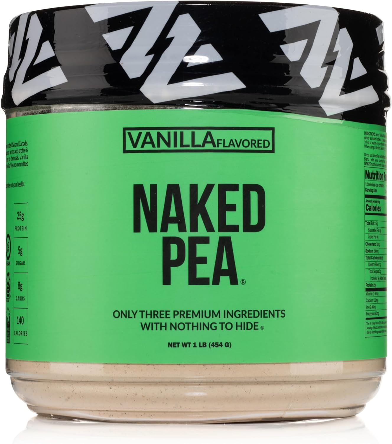NAKED Pea - 5LB 100% Pea Protein Powder from North American Farms - Unflavored Vegan Pea Protein Isolate - Plant Protein Powder, Easy to Digest - 76 Servings 