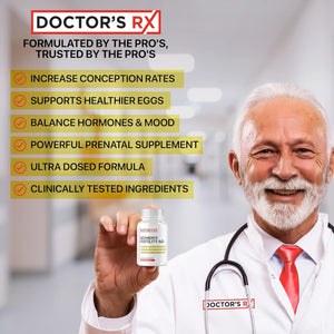 Doctor'S RX | #1 Rated Female Fertility Prenatal Supplement for Higher Conception Rates, Healthier Eggs & Hormone Balance | Ultra Dosed + 14 Ingredients | 3Rd Party Tested & USA Made - 60 Capsules