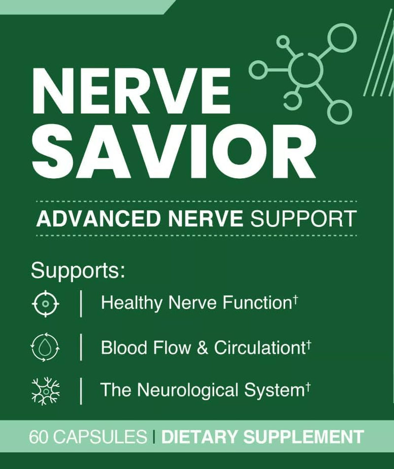 Nerve Savior Health Supplement 60 Capsules Genuine Nerve Savior