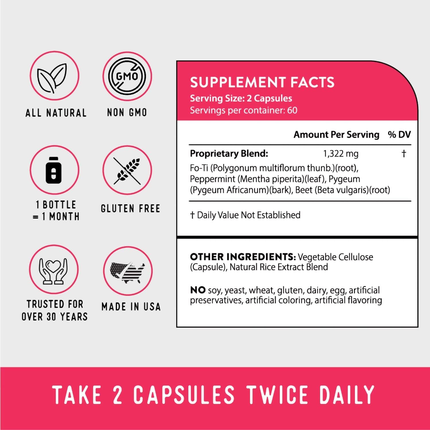 Lady Biz | Hormonal Balance for Women | Fertility & Menopause Support for Women, Estrogen & Mood Support. 120 Capsules, 30 Day Supply