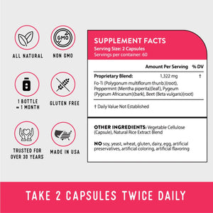 Lady Biz | Hormonal Balance for Women | Fertility & Menopause Support for Women, Estrogen & Mood Support. 120 Capsules, 30 Day Supply