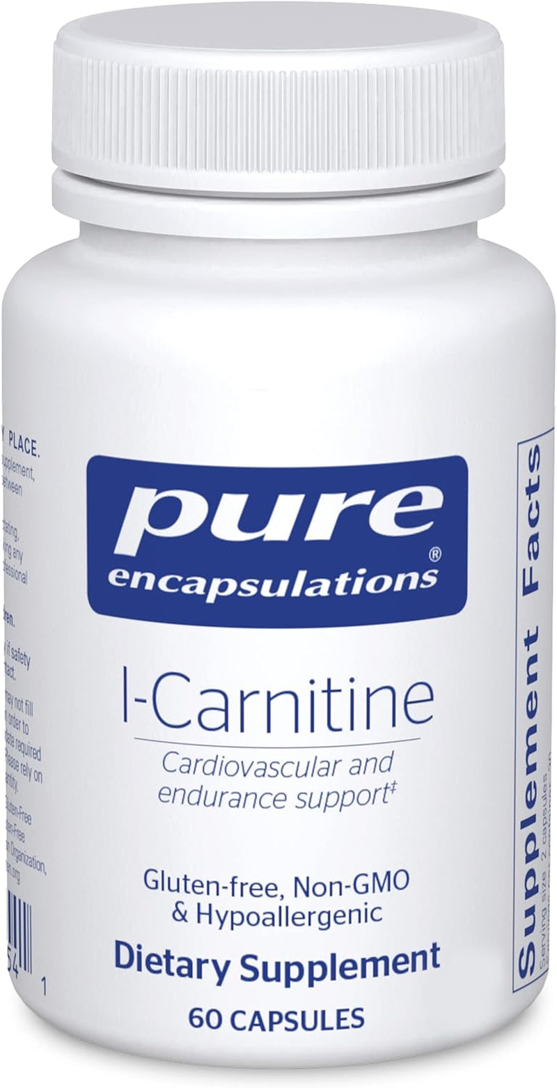 L-Carnitine | Hypoallergenic Supplement for Cardiovascular and Endurance Support | 60 Capsules