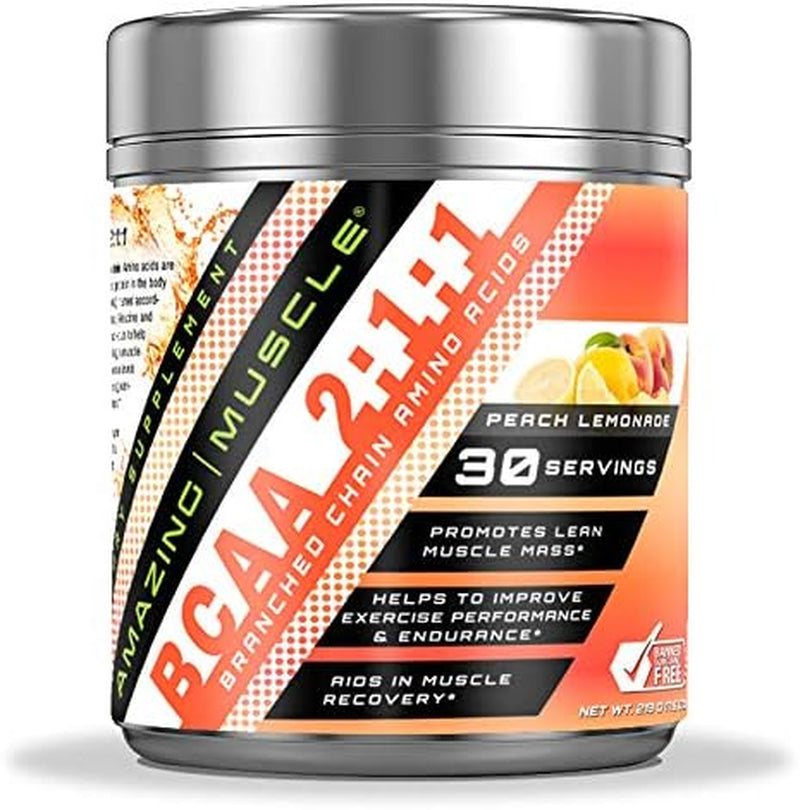 BCAA 2:1:1 Branched Chain Amino Acids Supplement | 6,000 Mg per Serving | Fruit Punch Flavor | 30 Servings