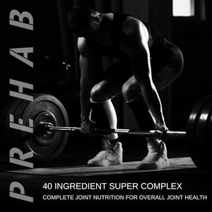 PREHAB Tendon + Ligament + Total Joint Support | Joint Supplement for Athletes | 40 Ingredient Super Complex | Glucosamine Chondroitin MSM Turmeric Boswellia | Premium Tendon Ligament Joint Supplement 