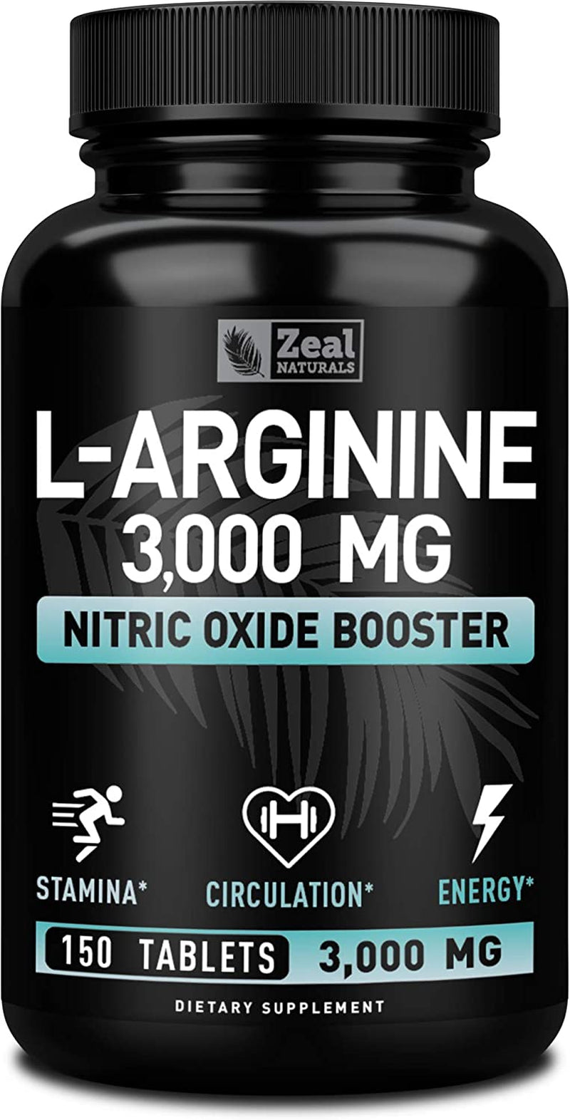 L Arginine 3000Mg Capsules (150 Tablets | 1000Mg) Maximum Dose L-Arginine Nitric Oxide Supplement for Supporting Muscle Growth, Vascular Function and 