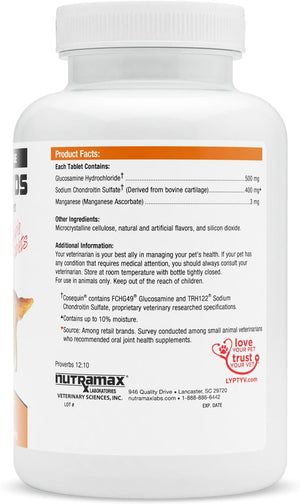 Nutramax Cosequin DS Joint Health Supplement for Dogs - with Glucosamine and Chondroitin, 250 Chewable Tablets