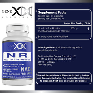 GENEX NR Nicotinamide Riboside 500Mg/Serving (120 Capsules) NAD+ Precursor for Healthy Aging - Gmp-Certified, Non-Gmo, Gluten-Free, Vegetarian (1 Pack) 