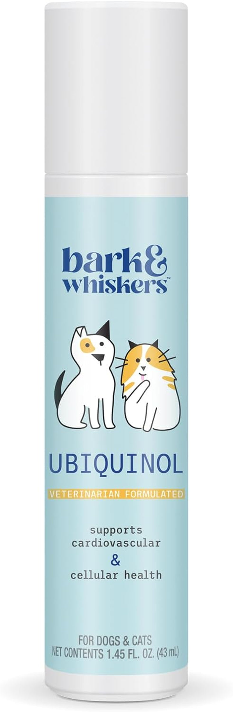 Bark & Whiskers Ubiquinol Liquid Pump for Dogs & Cats, 1.45 Fl. Oz. (43 Ml), 149 Pumps, Supports Healthy Immune Function, Veterinarian Formulated, Non 