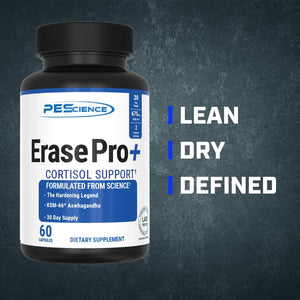 Pescience Erase Pro +, Natural Testosterone Booster, Cortisol Blocker, and anti Estrogen PCT Supplement, 30 Day Cycle