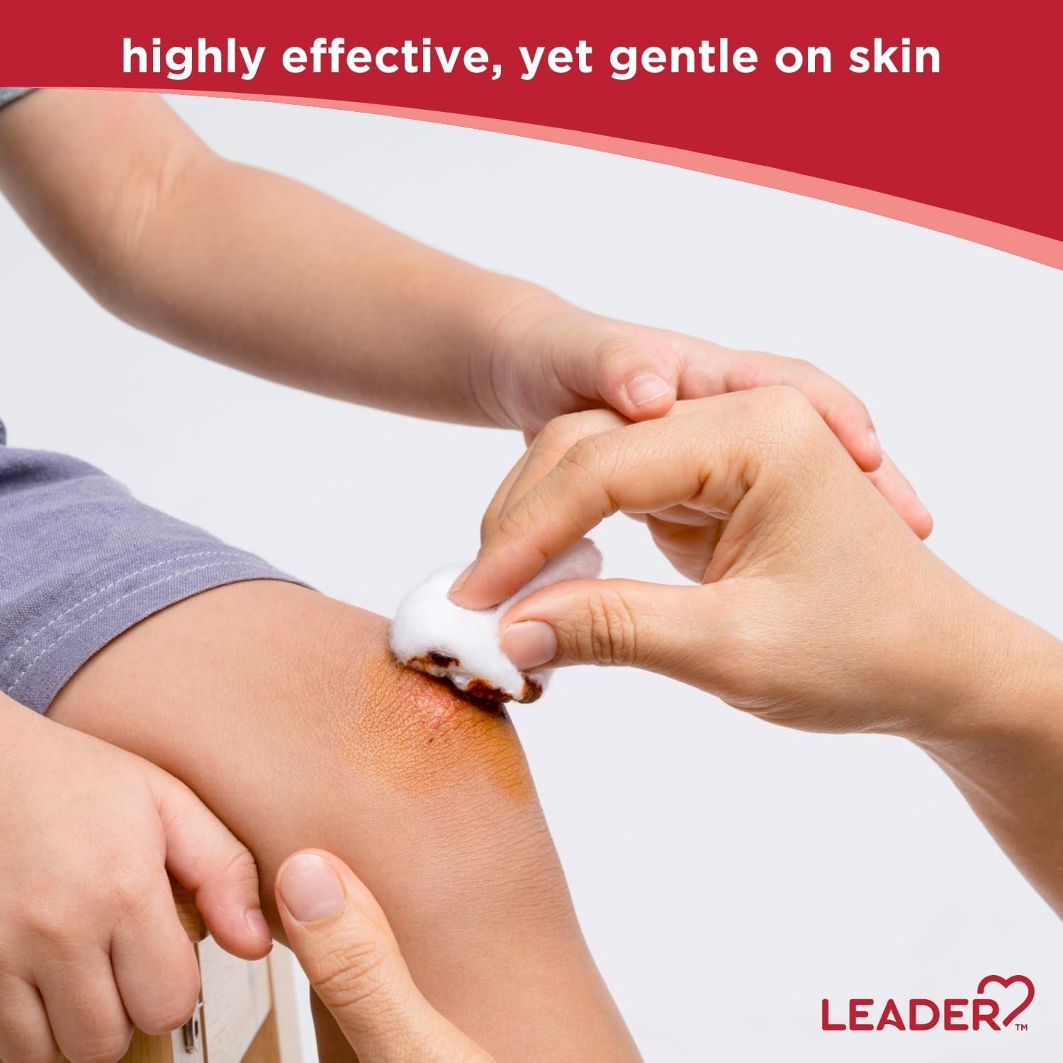 Leader Povidone Iodine 10% Prep Solution USP, First Aid Antiseptic Wound Cleanser, Wound Wash, Antiseptic Soap, 8 Fl Oz