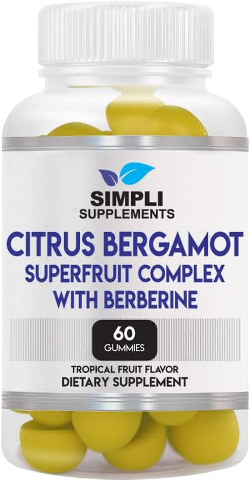 Premium Citrus Bergamot Extract Supplement with Berberine Gummies - 500Mg, 60 Gummies