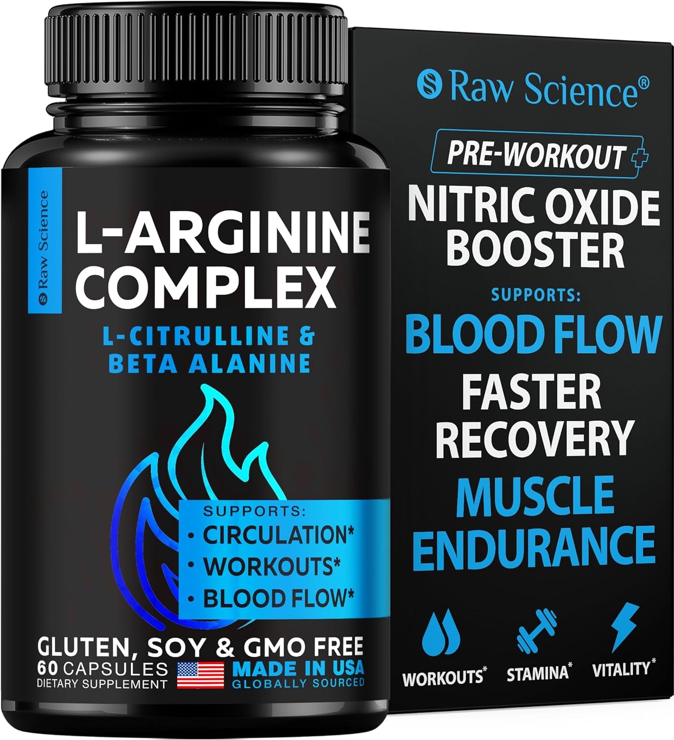 L Arginine L Citrulline Supplement, Nitric Oxide Supplements for Men: L-Arginine L-Citrulline Complex, Booster Mens Performance Supplements, Nitric 