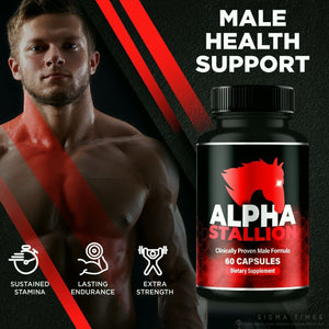 (5 Pack) Alpha Stallion Male Health Pills to Boost Stamina and Endurance