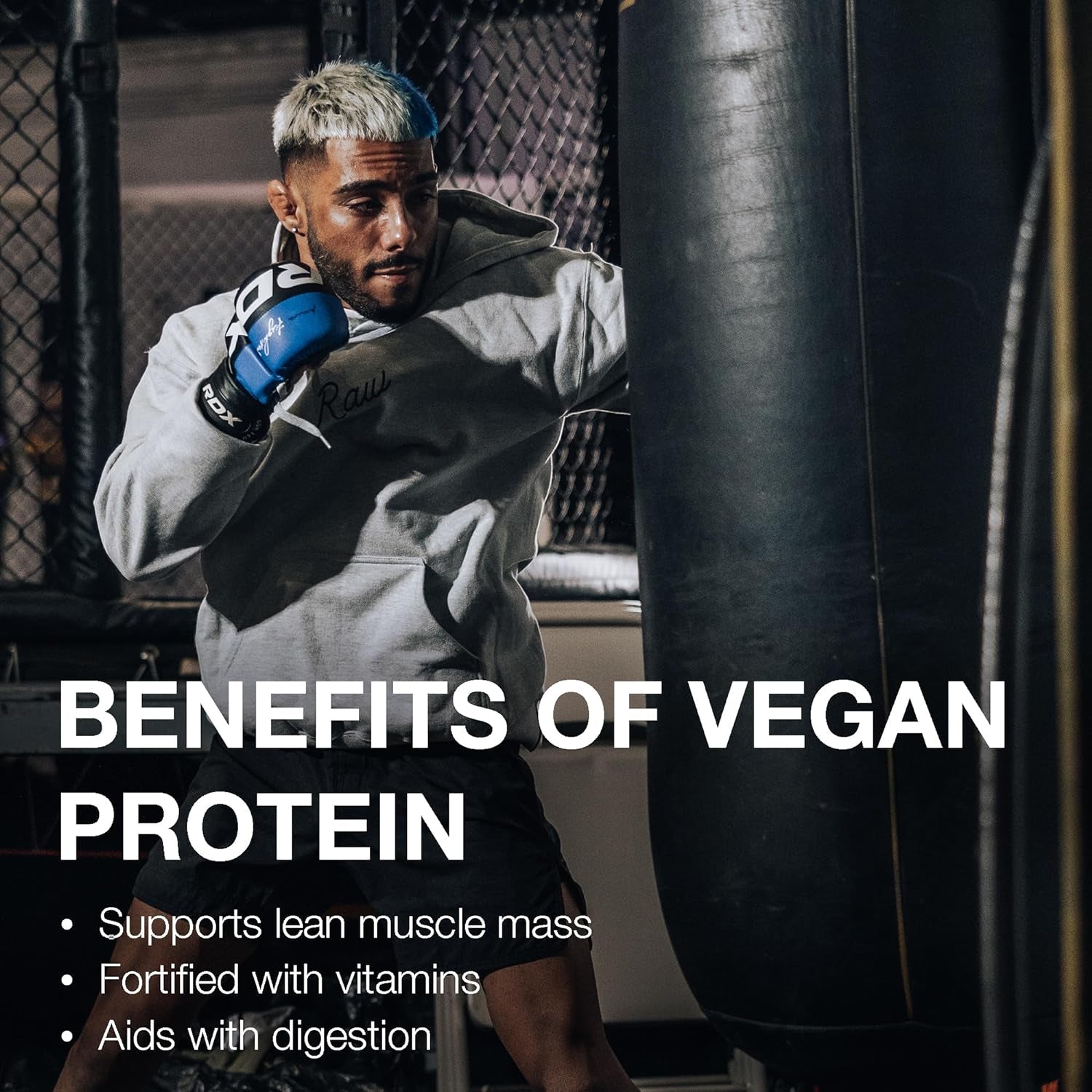 RAW Vegan Protein Powder, Acai Bowl - 20G of Plant-Based Protein Powder & Fortified with Vitamins for Muscle Growth & Recovery - Low-Fat, Low Carb, Naturally Flavored & Sweetened - 25 Servings