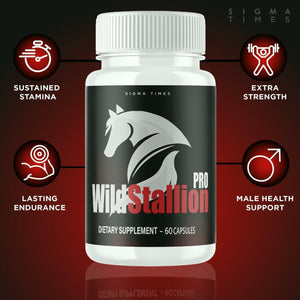 Wild Stallion Pro Performance Supplement for Men, Male Support Pills 60Ct 