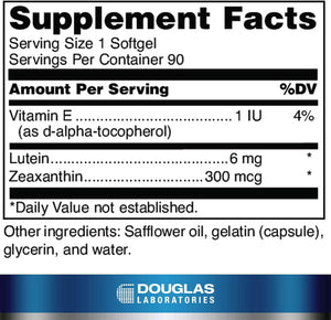 Douglas Laboratories Lutein (6 Mg.) | Lutein with Zeaxanthin for Vision | 90 Softgels