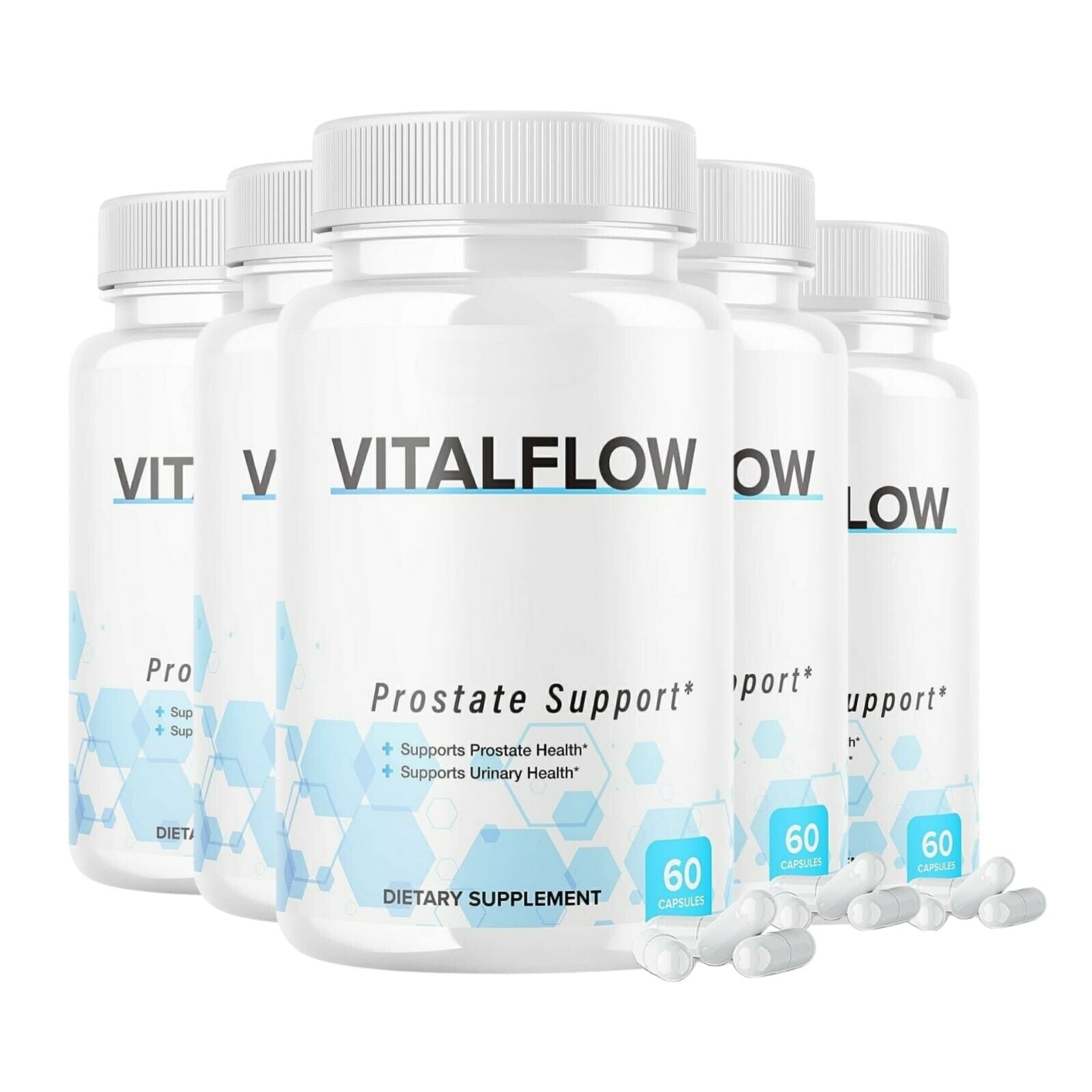5-Pack Vitalflow All Natural Prostate Support Vital Flow - 300 Capsules 