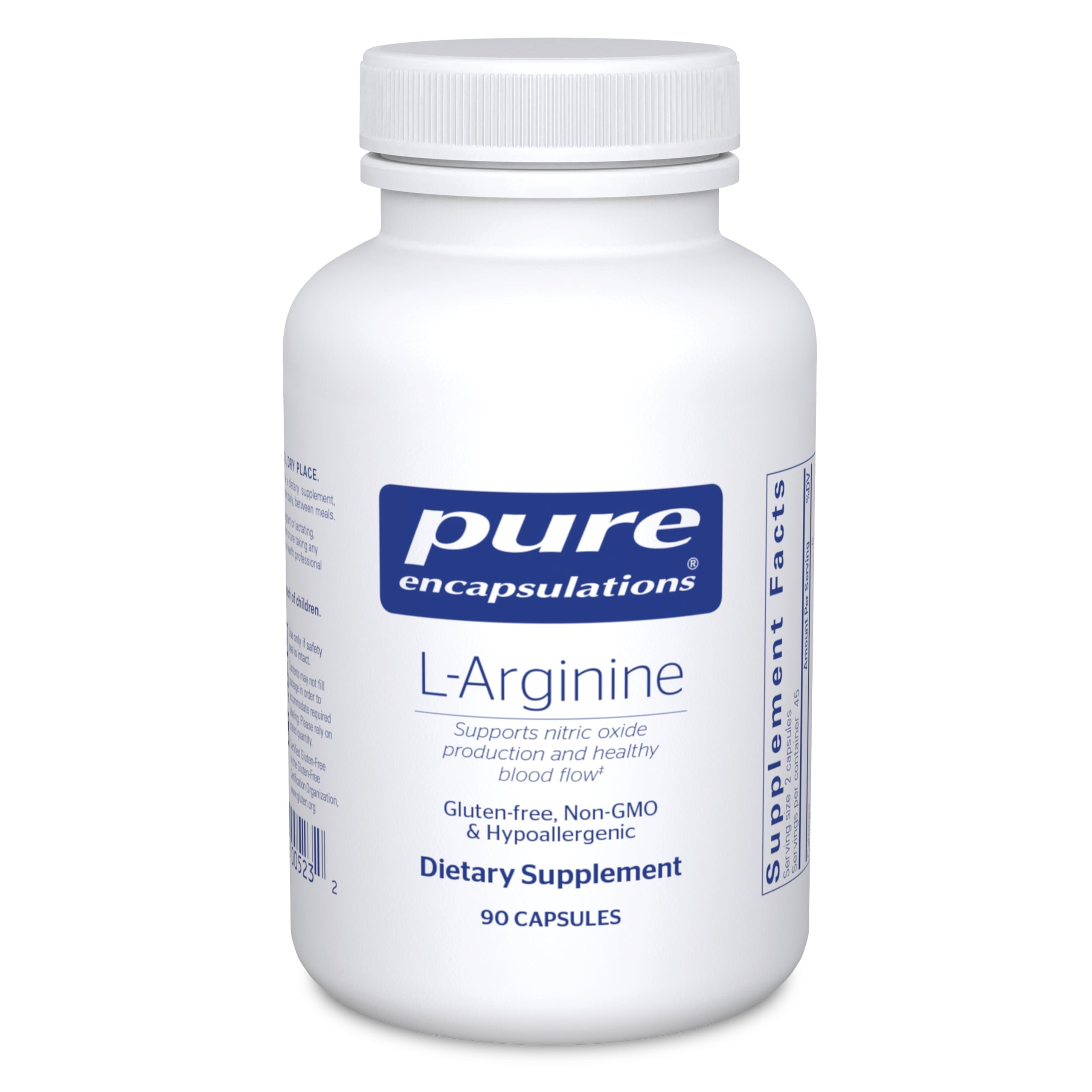 L-Arginine | Supplement to Support Nitric Oxide Production, Immune Support, Memory, Heart Health, and Healthy Blood Flow* | 90 Counts 