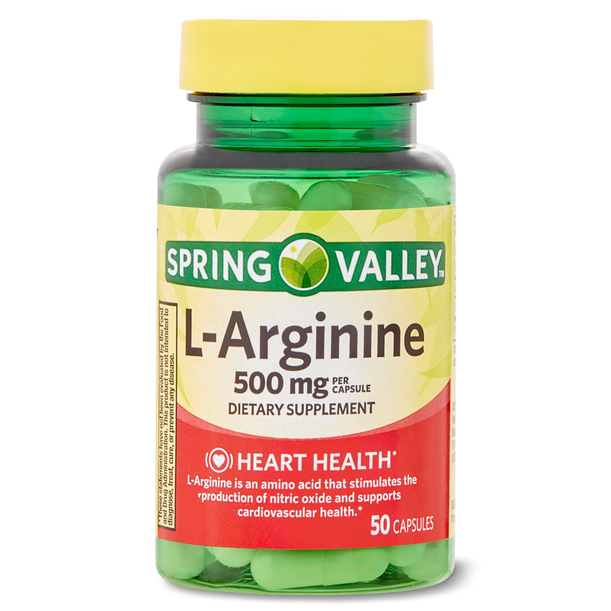L-Arginine Amino Acid Supplements, 500 Mg, 50 Count