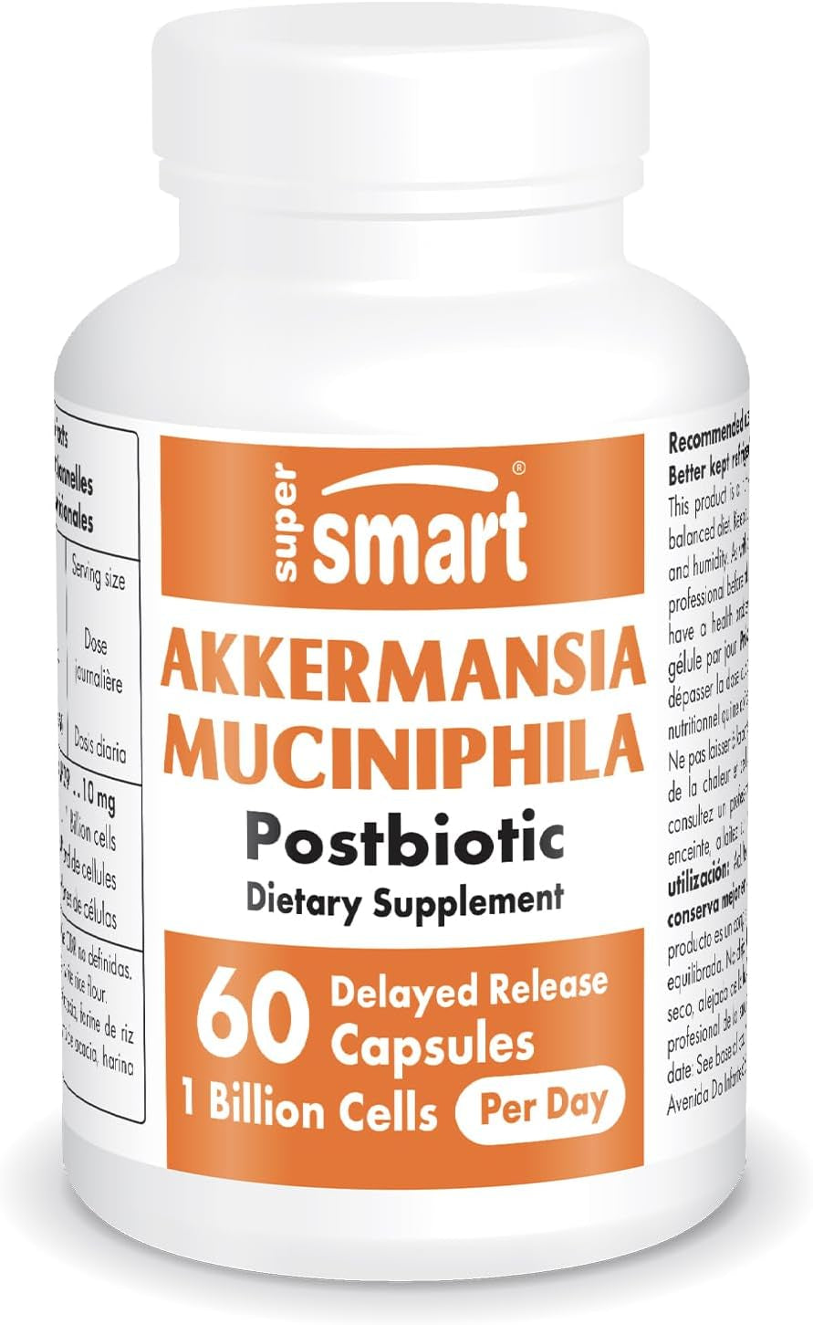 '- Akkermansia Muciniphila Postbiotic 1 Billion Non-Living Cells per Day (Maximum Strength) - GLP-1, Digestive & Gut Health Supplement | Non-Gmo & Gluten Free - 60 Delayed Release Capsules