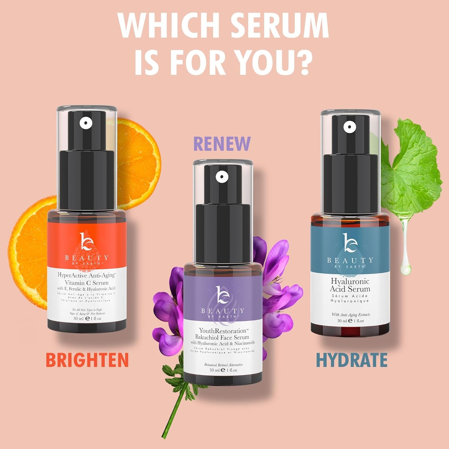 Face Serum - Vitamin C Serum for Face anti Aging Serum with Hyaluronic Acid & Ferulic Acid Brightening Serum, anti Wrinkle Serum for Face (2 Fl Oz)