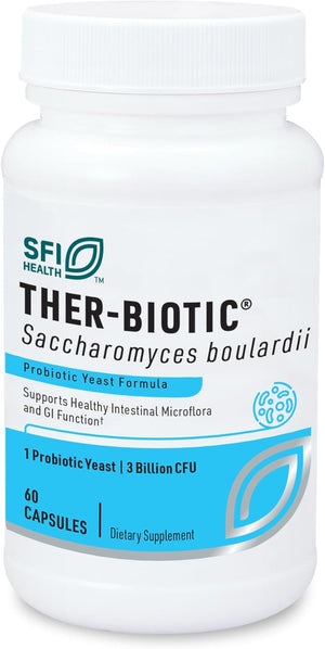 Klaire Labs Saccharomyces Boulardii Probiotic - Acid Resistant & Shelf-Stable Probiotic Supplement to Help Support Healthy Yeast Balance, Immune & Digestive Health - Hypoallergenic, Dairy-Free (120Ct)
